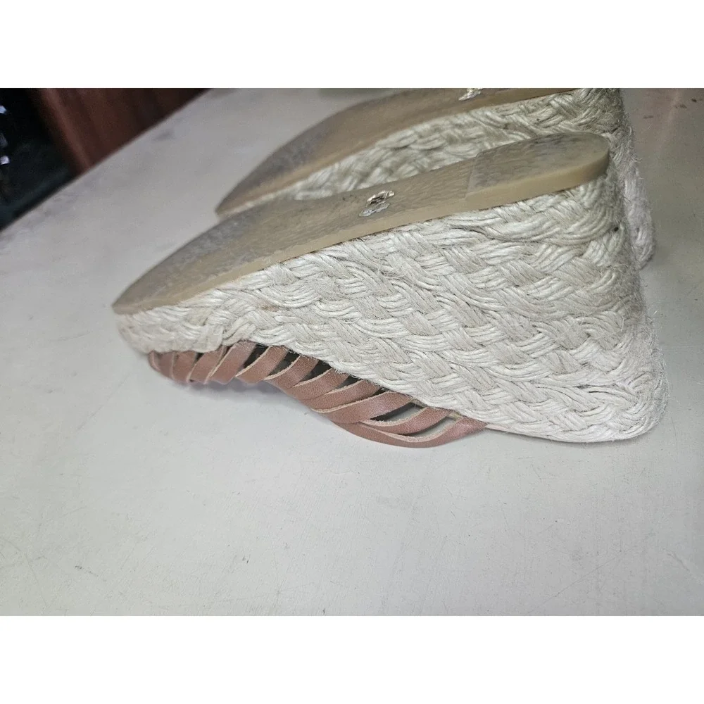 WOMENS MICHAEL KORS BROWN WEDGE OPEN TOE SHOES SIZE 6